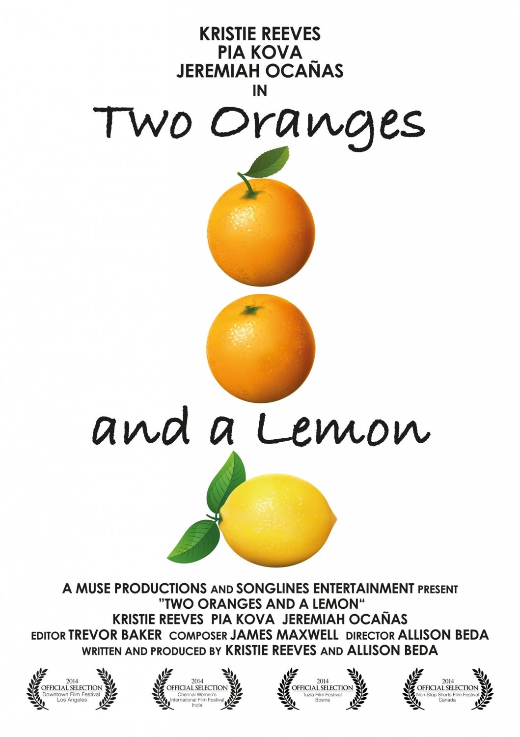 Extra Large Movie Poster Image for Two Oranges and a Lemon