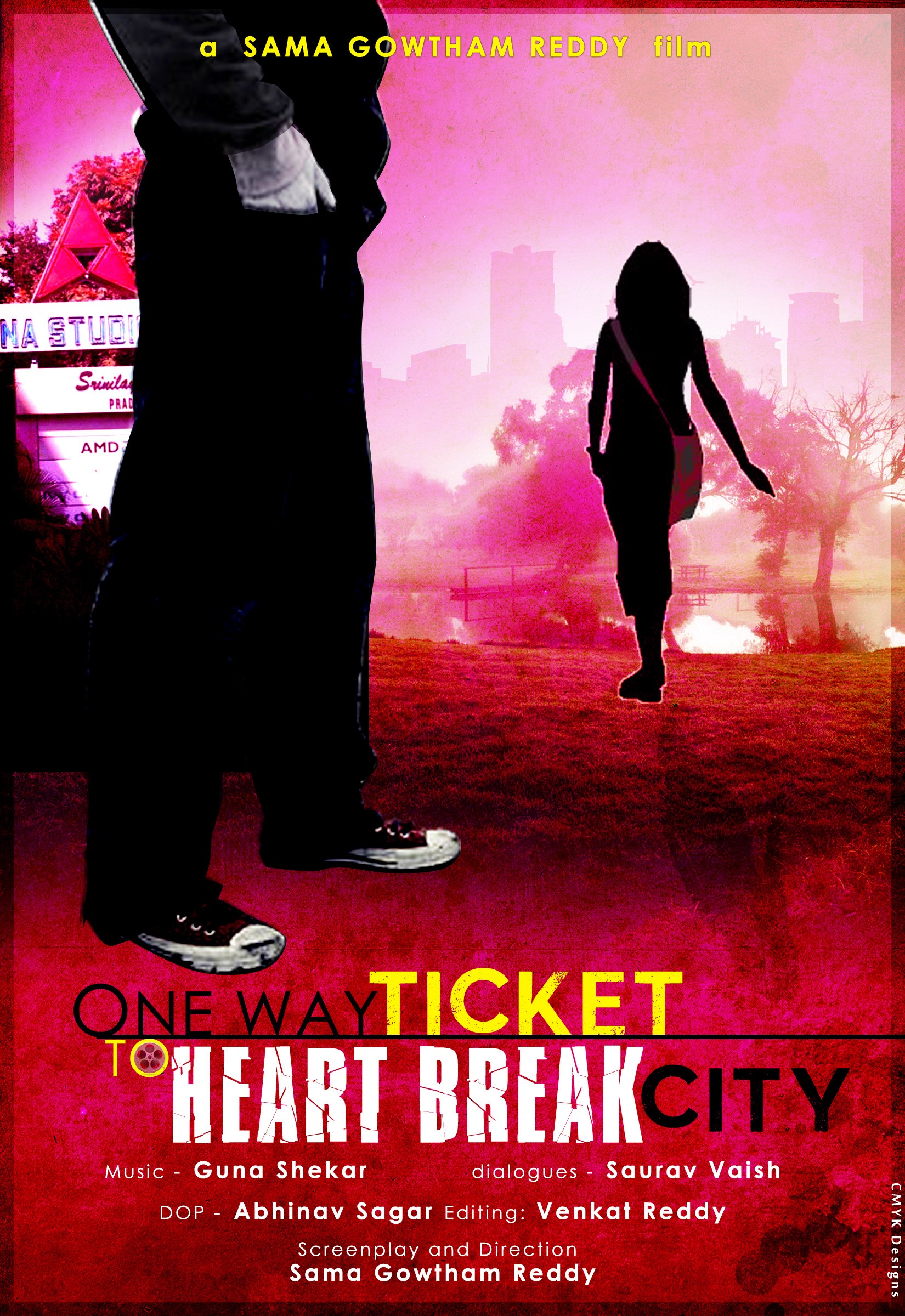 Mega Sized Movie Poster Image for One Way Ticket to Heart Break City